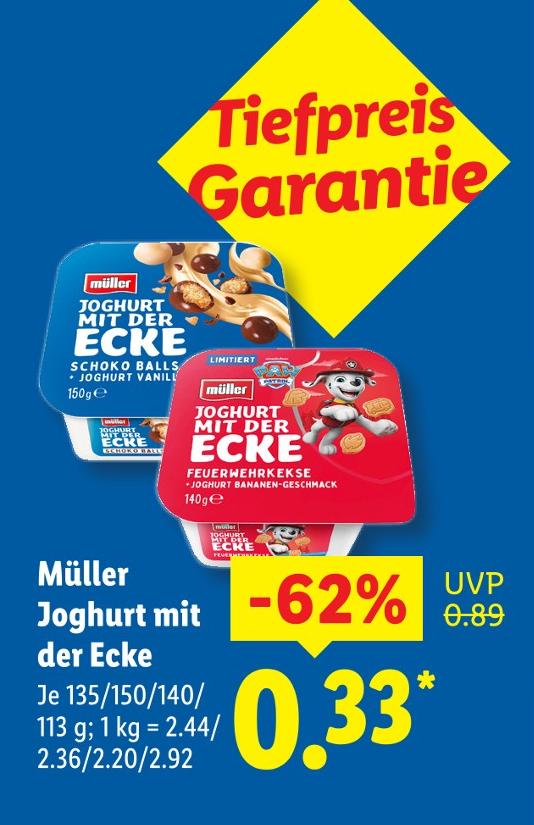 Joghurt mit der Ecke