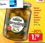 Spreelinge Gewürzgurken Angebote von Spreewaldhof bei Netto Marken-Discount Gera für 1,79 €