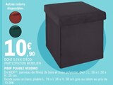 Pouf pliable velours en promo chez E.Leclerc Toulouse à 10,90 €