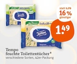 feuchte Toilettentücher Angebote von Tempo bei tegut Erfurt für 1,49 €