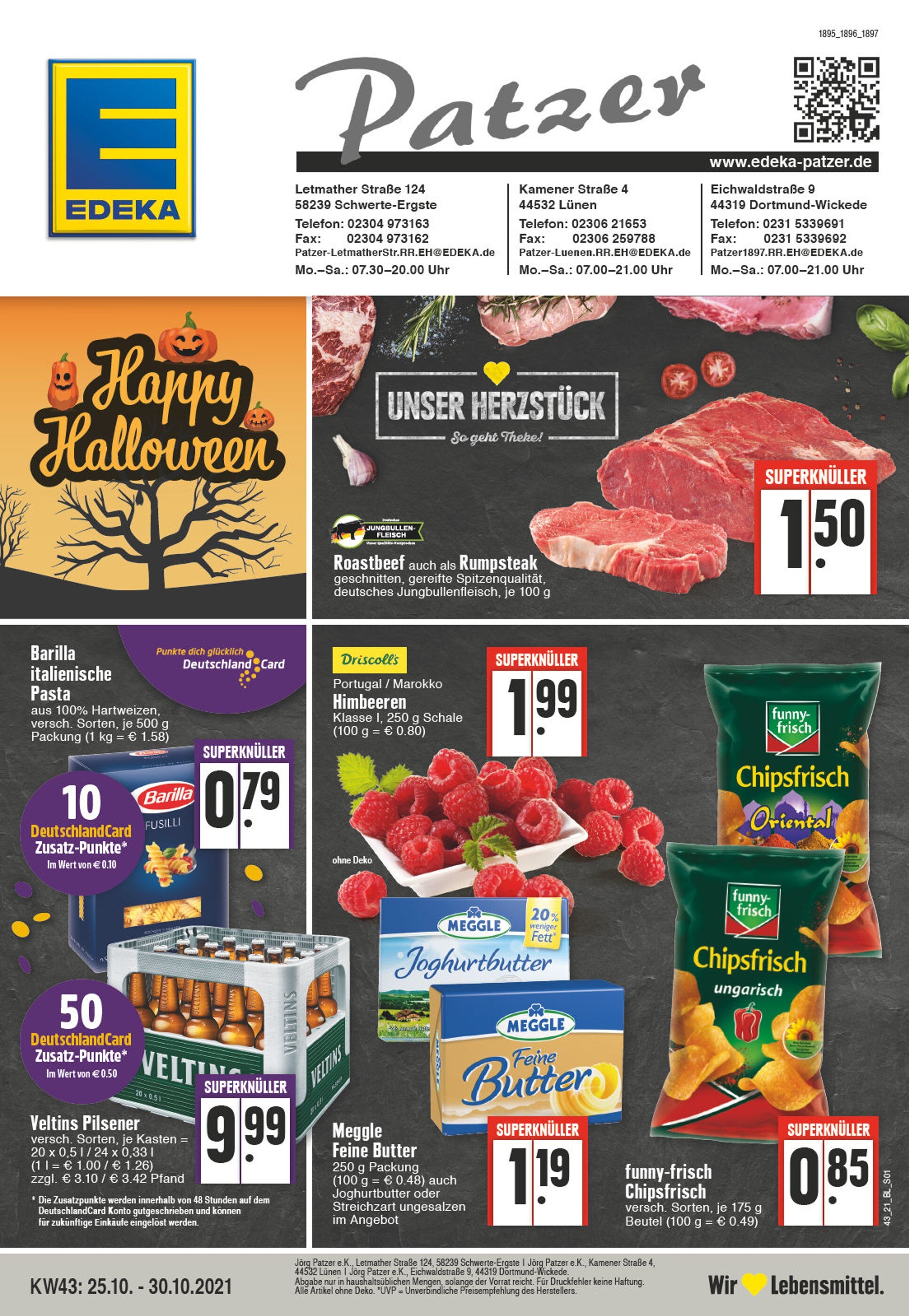 EDEKA Prospekt für Lünen mit 24 Seiten EDEKA Prospekt für Lünen: "Aktuelle Angebote", 24 Seiten, 25.10.2021 - 30.10.2021