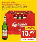 Original Czech Imported Lager im Angebot bei Netto Marken-Discount in Cottbus Original Czech Imported Lager Angebote von Budweiser Budvar bei Netto Marken-Discount Cottbus für 13,99 €