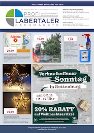 Labertaler Fachmarkt Prospekt für Landshut: "IHR STARKER BAUMARKT VOR ORT!", 16 Seiten, 25.10.2025 - 06.11.2025