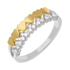 Promo Bague en or jaune et argent rhodié oxydes de zirconium coeurs à 199,00 € dans le catalogue E.Leclerc à Saint-Pierre-du-Mont