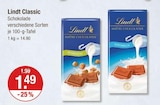 Classic Schokolade im V-Markt Prospekt Classic Schokolade von Lindt im aktuellen V-Markt Prospekt für 1,49 €