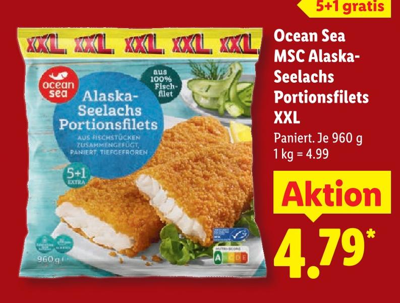 MSC Alaska-Seelachs Portionsfilets XXL
