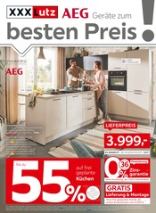 Aktueller XXXLutz Möbelhäuser Warsow Prospekt "AEG Geräte zum kleinen Preis!" mit 16 Seiten