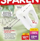 Handmixer MultiMix 1 „HM 1110 WH“ Angebote von Braun bei Netto Marken-Discount Erlangen für 17,99 €