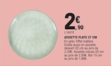 Assiette Plate 27 cm en promo chez E.Leclerc Limoges à 2,90 €