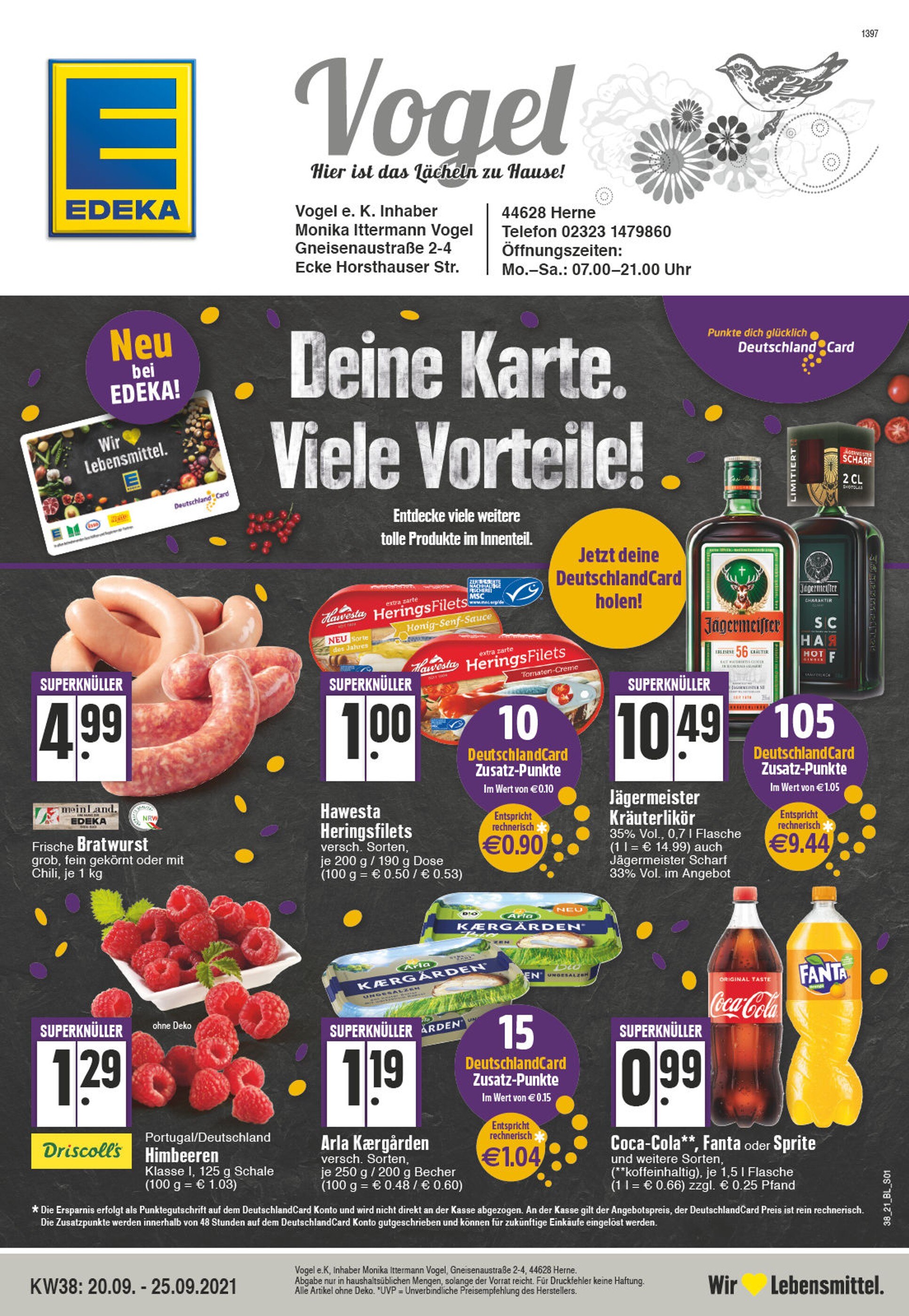 EDEKA Prospekt für Herne mit 32 Seiten EDEKA Prospekt für Herne: "Aktuelle Angebote", 32 Seiten, 20.09.2021 - 25.09.2021