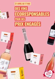 Catalogue Nicolas du moment, 21/04/2022 - 17/05/2022 Prospectus Nicolas en cours, "Des vins écoresponsables pour des prix engagés", 28 pages