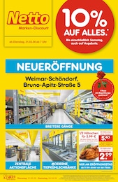 Netto Marken-Discount Prospekt für Weimar mit 6 Seiten Netto Marken-Discount Prospekt "Neueröffnung - 10% auf ALLES" für Weimar, 6 Seiten, 31.03.2026 - 04.04.2026