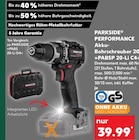 PERFORMANCE Akku-Bohrschrauber 20V »PABSP 20-Li C4« Angebote von PARKSIDE bei Kaufland Solingen für 39,99 €