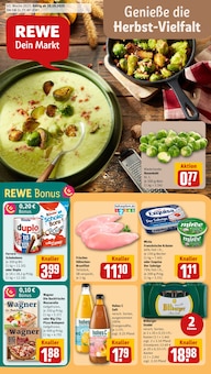 REWE Prospekt der Woche "Dein Markt" Seite 1, 20.10.2025 bis 25.10.2025 für Perl Aktueller REWE Prospekt "Dein Markt" Seite 1 von 32 Seiten für Perl
