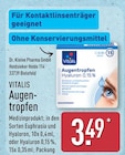 Augentropfen Euphrasia von Vitalis für 3,49 € bei ALDI Nord im Angebot Augentropfen Euphrasia von Vitalis im aktuellen ALDI Nord Prospekt