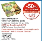 Dessert fruitier pomme poire - Andros à 1,39 € dans le catalogue Monoprix