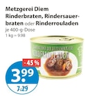 Rinderbraten Angebote von Metzgerei Diem bei V-Markt Augsburg für 3,99 €