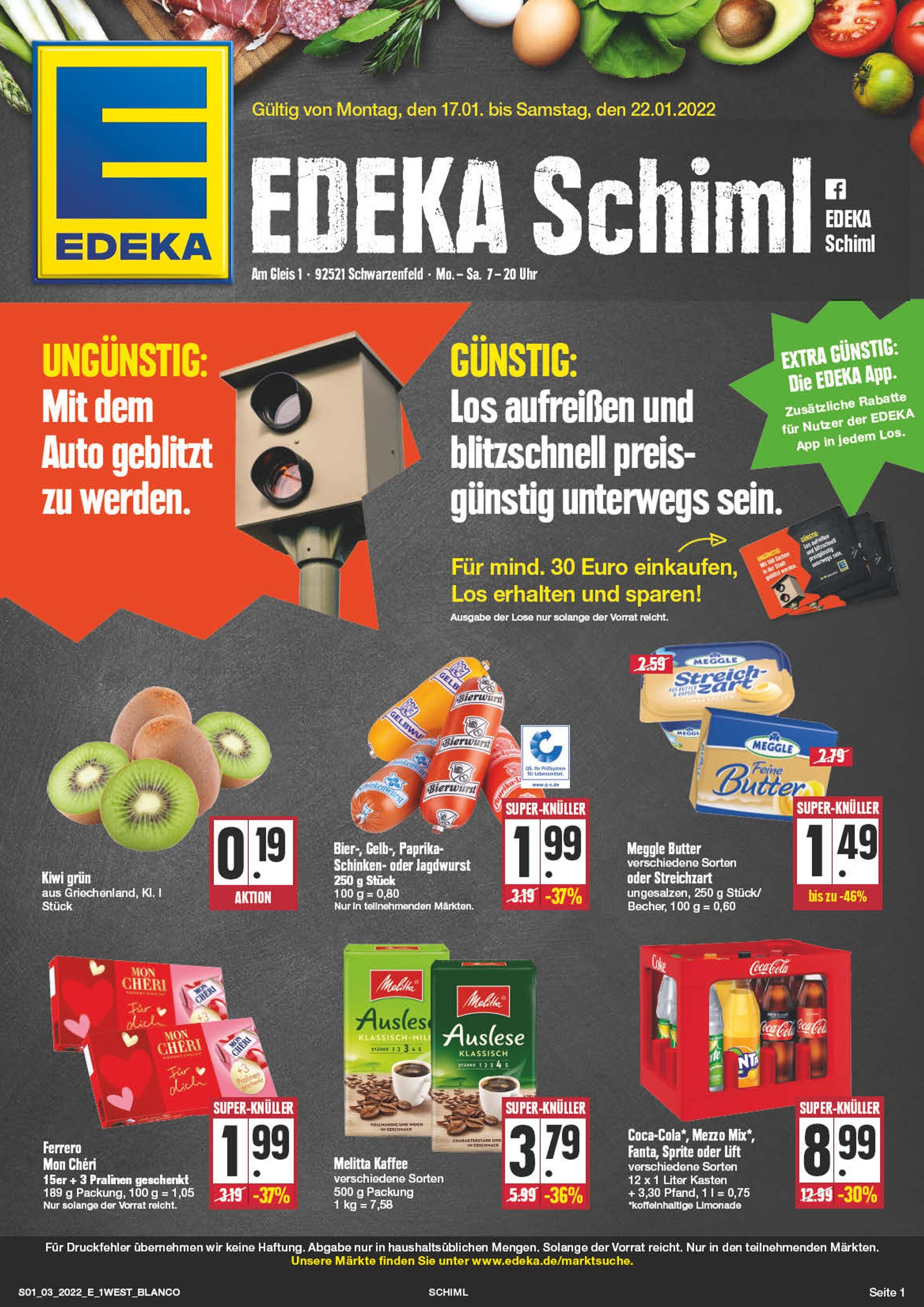 EDEKA Prospekt für Krumbach mit 24 Seiten EDEKA Prospekt für Krumbach: "Top Angebote!", 24 Seiten, 17.01.2022 - 22.01.2022