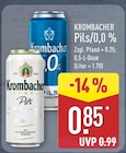 Pils/0,0 % Angebote von Krombacher bei ALDI Nord Iserlohn für 0,85 €