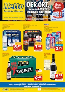 Netto Marken-Discount Prospekt "DER ORT, AN DEM DU IMMER AUSGEZEICHNETE PREISE FINDEST." mit  Seiten (Berlin)