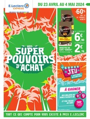 Prospectus E.Leclerc à Le Teich, "Express E.Leclerc : vos super pouvoirs d'achat", 16 pages de promos valables du 23/04/2024 au 04/05/2024