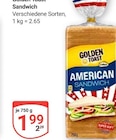 Sandwich im Angebot bei GLOBUS in Nettetal Sandwich Angebote von Golden Toast bei GLOBUS Nettetal für 1,99 €