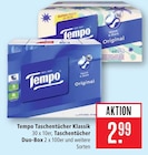 Taschentücher Klassik oder Taschentücher Duo-Box im Angebot bei Marktkauf in Ulm Taschentücher Klassik oder Taschentücher Duo-Box Angebote von Tempo bei Marktkauf Ulm für 2,99 €