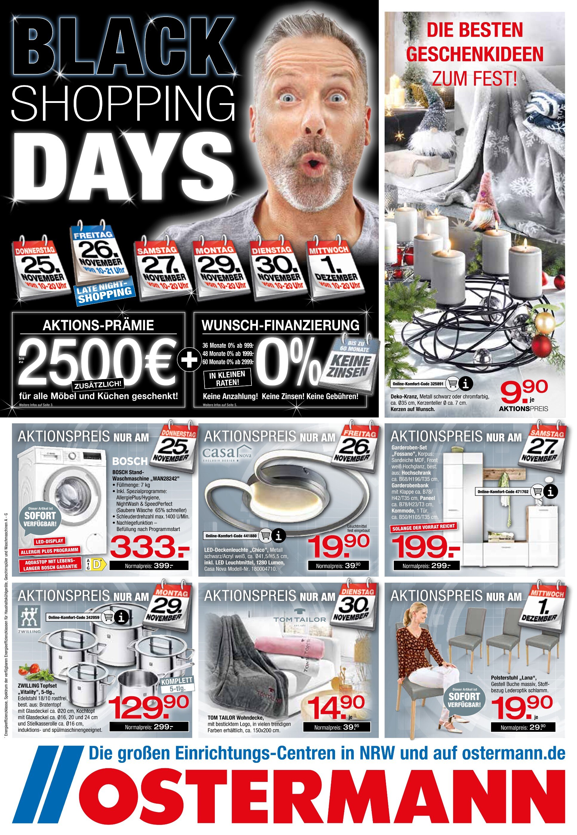 Ostermann Prospekt für Bergheim mit 12 Seiten Ostermann Prospekt für Bergheim: "BLACK SHOPPING DAYS", 12 Seiten, 24.11.2021 - 30.11.2021