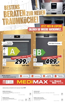 Backofen im aktuellen MEDIMAX Prospekt (Leipzig) Backofen im MEDIMAX Prospekt "GROSSE WIEDERERÖFFNUNG IN LEIPZIG!" mit 8 Seiten (Leipzig)