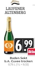 Aktuelles Baden Sekt b.A. Cuvee trocken Angebot bei Hieber in Freiburg (Breisgau) ab 6,99 €