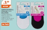 DAMEN BAUMWOLL FÜSSLING ODER BALLERINA im Angebot bei Müller in Saarbrücken DAMEN BAUMWOLL FÜSSLING ODER BALLERINA Angebote von GOLDEN LADY bei Müller Saarbrücken für 3,99 €