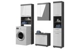 Spiegelschrank im Höffner Prospekt Badmöbel-Set SCHLOONSEE 4 teilig bestehend aus: Hochschrank WBU Spiegelschrank Waschmaschinenumbauschrank Schloonsee im aktuellen Höffner Prospekt für 509,00 €