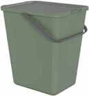 Poubelle de tri avec poignée 30 L Loops Sundis H. 52,9 cm vert - SUNDIS en promo chez Castorama Aix-en-Provence à 12,90 €