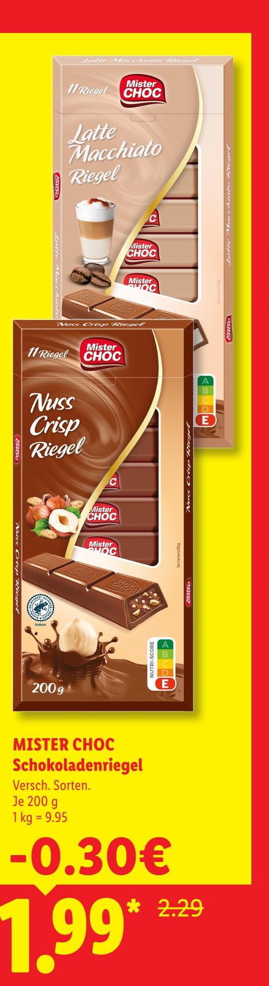Nuss Crisp Riegel