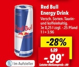 Energy Drink Angebote von Red Bull bei Lidl Aurich für 0,99 €