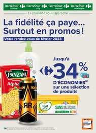 Catalogue Carrefour Proximité à Saint-Roch, avec 12 pages Prospectus Carrefour Proximité à Saint-Roch, "La fidélité ça paye… Surtout en promos !", 12 pages, 01/02/2023 - 28/02/2023