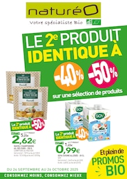 Catalogue NaturéO à Hallencourt, avec 24 pages Prospectus NaturéO à Hallencourt: "LE 2e PRODUIT IDENTIQUE À -40% -50% sur une sélection de produits", 24} pages, 24/09/2025 - 26/10/2025