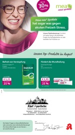Aktueller mea - meine apotheke Apotheken Prospekt in Sünching und Umgebung, "Unsere August-Angebote" mit 4 Seiten, 01.08.2025 - 31.08.2025