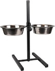 Support porte gamelles pour chien coloris noir et argent en H double Flamingo Otis - Taille S 2 x - FLAMINGO dans le catalogue Botanic
