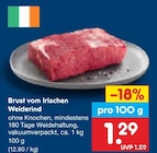 Brust vom Irischen Weiderind im Angebot bei Netto Marken-Discount in Wilhelmshaven Brust vom Irischen Weiderind Angebote bei Netto Marken-Discount Wilhelmshaven für 1,29 €