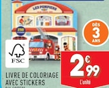 Promo Livre de coloriage avec stickers à 2,99 € dans le catalogue Aldi à Le Golfe Juan