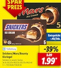 Snickers/Mars/Bounty Eisriegel Angebote bei Lidl Mönchengladbach für 1,99 €
