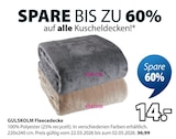 GULSKOLM Fleecedecke von  im aktuellen JYSK Prospekt für 14,00 €