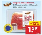 Original Jamón Serrano im Angebot bei Netto Marken-Discount in Lörrach Original Jamón Serrano Angebote bei Netto Marken-Discount Lörrach für 1,59 €