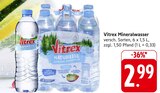 Mineralwasser im Angebot bei E center in Bad Kreuznach Mineralwasser Angebote von Vitrex bei E center Bad Kreuznach für 2,99 €