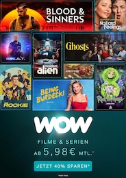 WOW Prospekt für Hamburg mit 1 Seite WOW Prospekt für Hamburg: "Filme und Serien ab 5,98€ mtl.", 1 Seite, 01.10.2025 - 31.10.2025