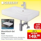 Waschtisch-Set Icon von Geberit für 149,99 € bei Zimmermann im Angebot Waschtisch-Set Icon von Geberit im aktuellen Zimmermann Prospekt