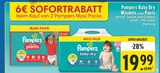 Baby Dry Windeln oder Pants Angebote von Pampers bei E center Erkelenz für 19,99 €