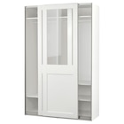 Kleiderschrank mit Schiebetüren weiß/Klarglas weiß 150x66x236 cm Angebote von PAX / GRIMO bei IKEA Dessau-Roßlau für 504,00 €