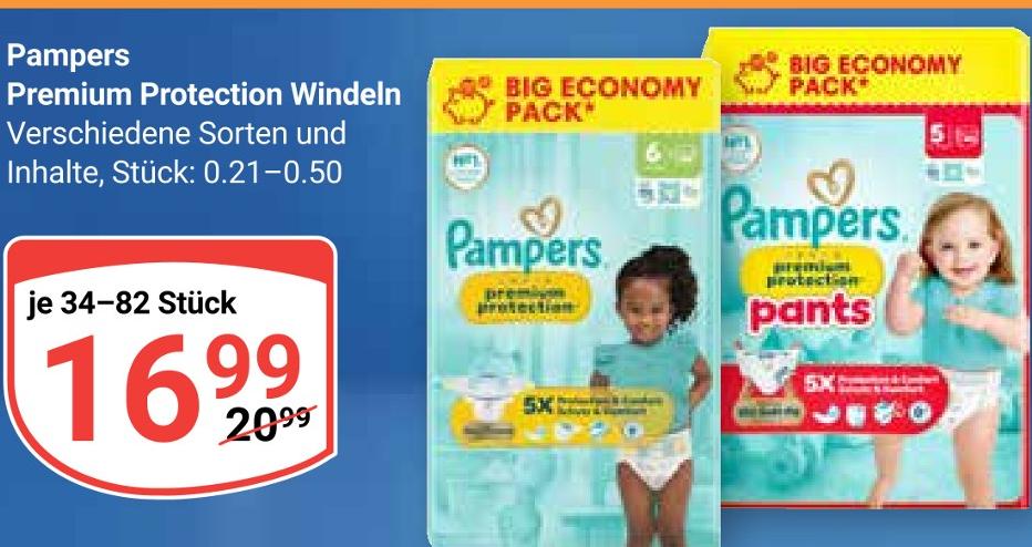 Premium Protection Windeln Angebote von Pampers bei GLOBUS Kempen für 16,99 €